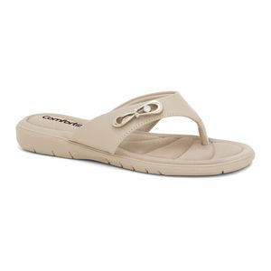 Chinelo Nude Feminino Comfortflex 2480333-9