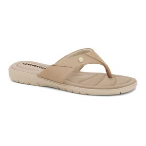 Chinelo Caqui Feminino Comfortflex 2480331-7