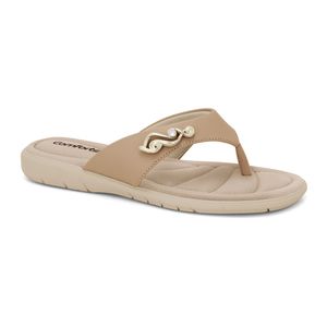 Chinelo Caqui Feminino Comfortflex 2480332-7