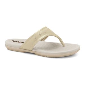 Chinelo Feminino Dourado Comfortflex 2440302-2