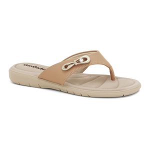 Chinelo Caqui Feminino Comfortflex 2480333-11