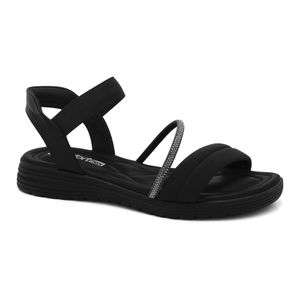 Sandália Patete com Brilho Preto/Grafite Comfortflex 2451405-1