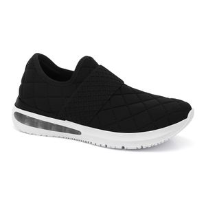 Tênis Casual Lycra com Elástico Preto Comfortflex 2448403-2