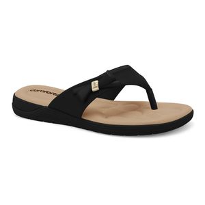 Chinelo Feminino Preto Laço Comfortflex 2480402-4