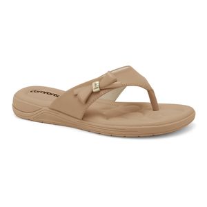 Chinelo Feminino Caqui Laço Comfortflex 2480402-5