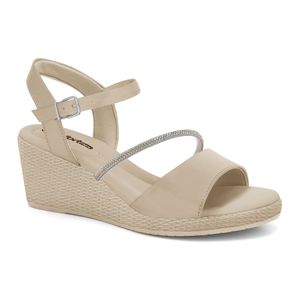 Sandália Anabela Almond Comfortflex 2473404-3