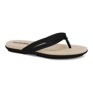 Chinelo Feminino Tiras Dupla Preto Comfortflex 2440304-4