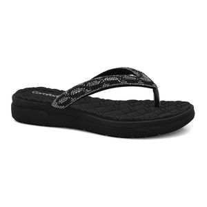 Chinelo Flatform Elegance Preto Comfortflex 2442432-3