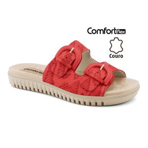 Birken Couro Vermelho Comfortflex 2345404-13