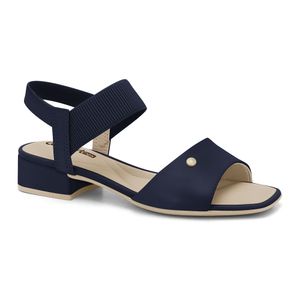 Sandália Salto Baixo Marinho Comfortflex 2455401-5