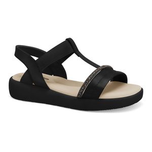 Sandália Preta Papete Comfortflex 2447404-8