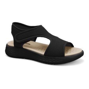 Sandália Lycra Preto Comfortflex  2547304-7
