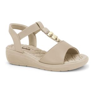 Sandália Anabela Almond Comfortflex 2586302-5