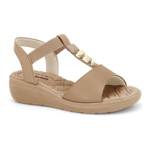 Sandália Anabela Caqui Comfortflex 2586302-3