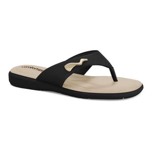 Chinelo Preto Comfortflex  2468401-11