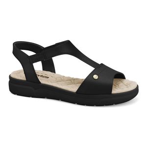 Sandália Papete Preta Comfortflex 2542303-7