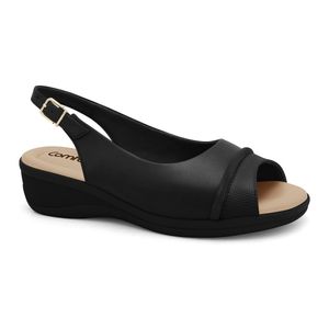 Slingback Anabela Preto Comfortflex 2588304-6