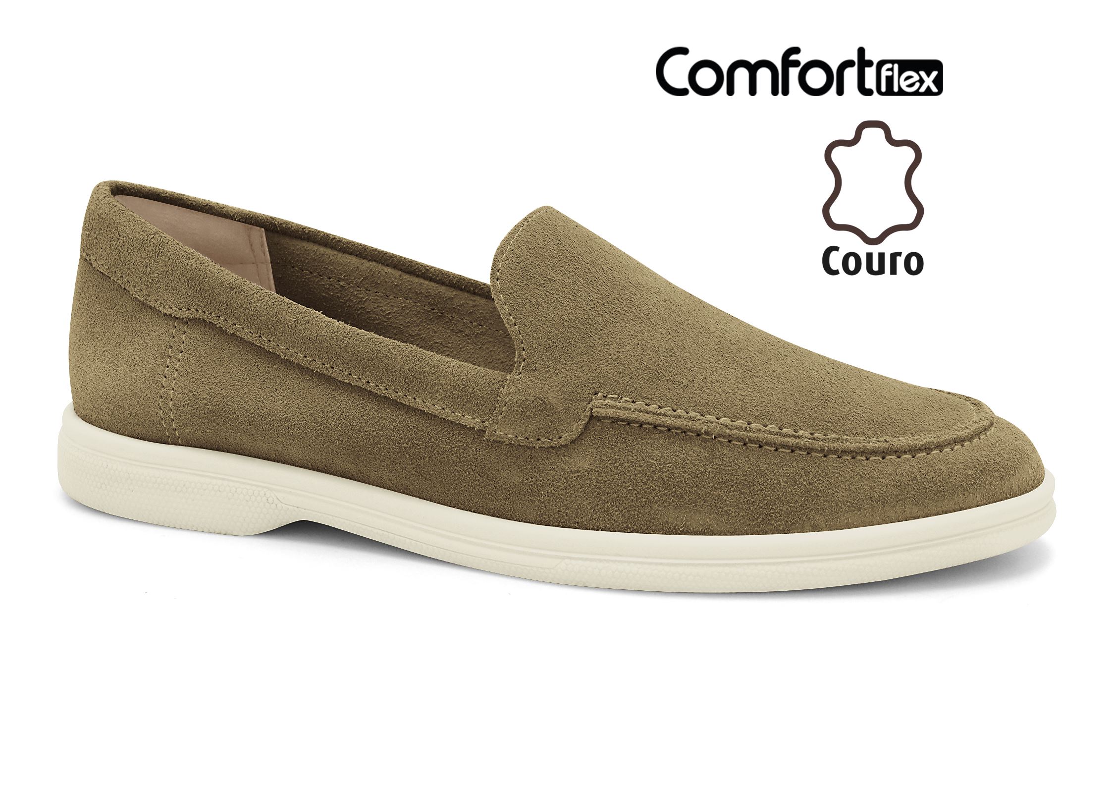 Mocassim Couro Marketplace Comfortflex - Comfortflex