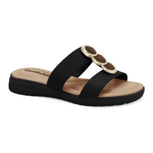 Rasteira Preta Comfortflex 2551401-6