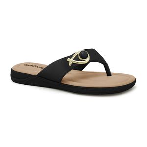Chinelo Preto Comfortflex 2580401-6