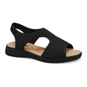 Sandália Lycra Preta Comfortflex 2551302-2