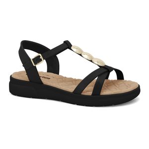 Sandália Papete Preta Comfortflex 2542403-5