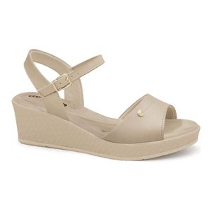 Sandália Anabela Mocca Comfortflex 2553402-2