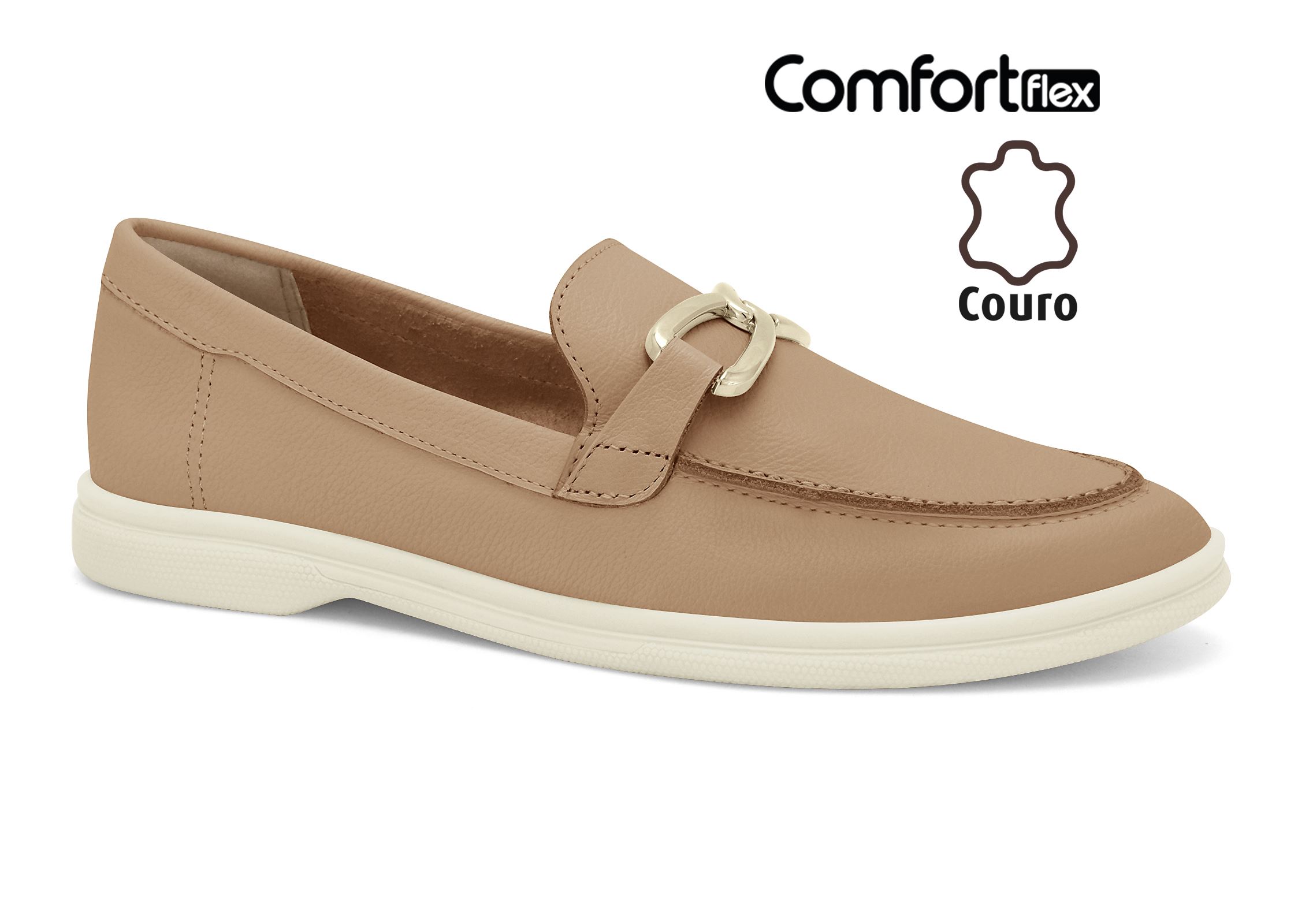 ガンバロン flk042141 Mocassim Couro Marketplace Comfortflex - Comfortflex