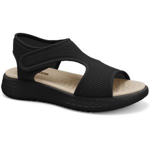 Sandália Lycra Preta Comfortflex 2547304-7