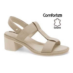 Sandália Couro Mocca Comfortflex 2567402-5