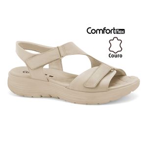 Sandália Couro Almond Comfortflex 2543404-4