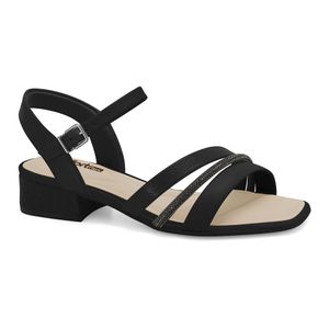 Sandália Salto Baixo Preta Comfortflex 2555402-3