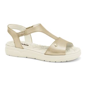 Sandália Papete Dourada Comfortflex 2542303-1