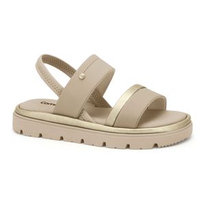 Sandália Almond/Gold Papete Comfortflex 2546304-1
