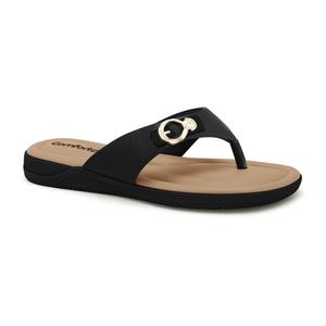 Chinelo Preto Comfortflex 2580402-1