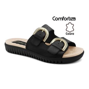 Birken Couro Preto Comfortflex 2345404-21