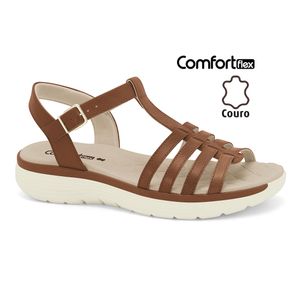 Sandália Papete Couro Toffe Comfortflex 2543402-1