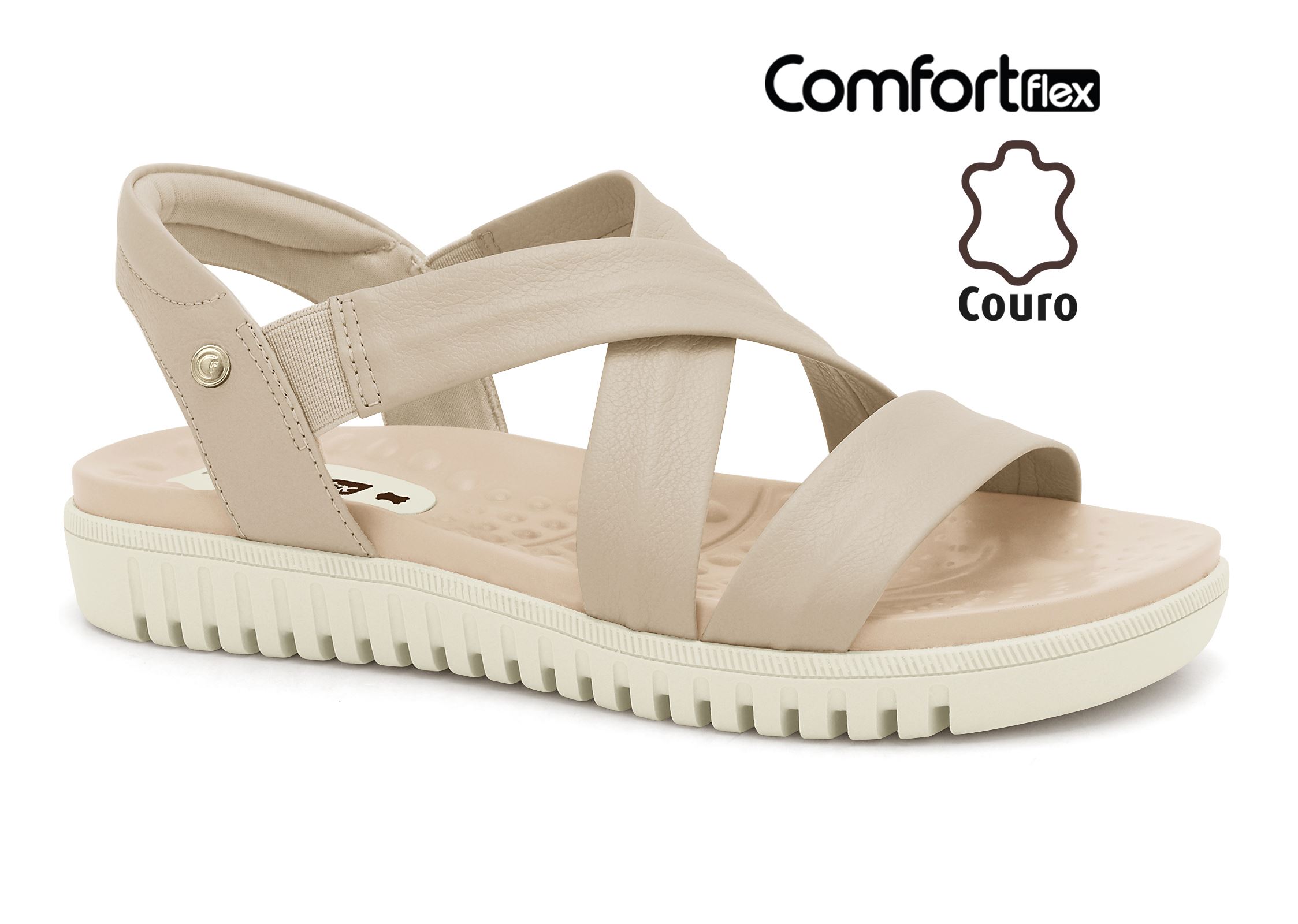 sF様 Sandália Almond Marketplace Comfortflex - Comfortflex