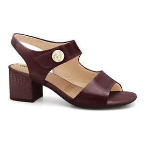 Sandália Salto Médio Bordô Comfortflex 2657305-6